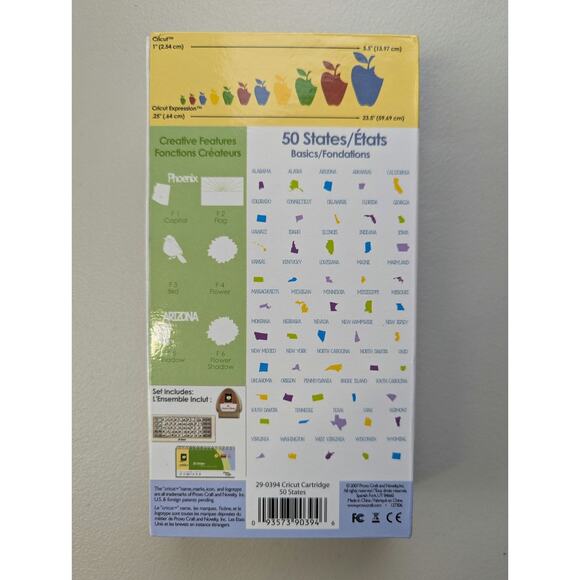 New Cricut Cartridge 50 States 29-0394 America Capitols Flags Paper Crafting - Picture 2 of 5